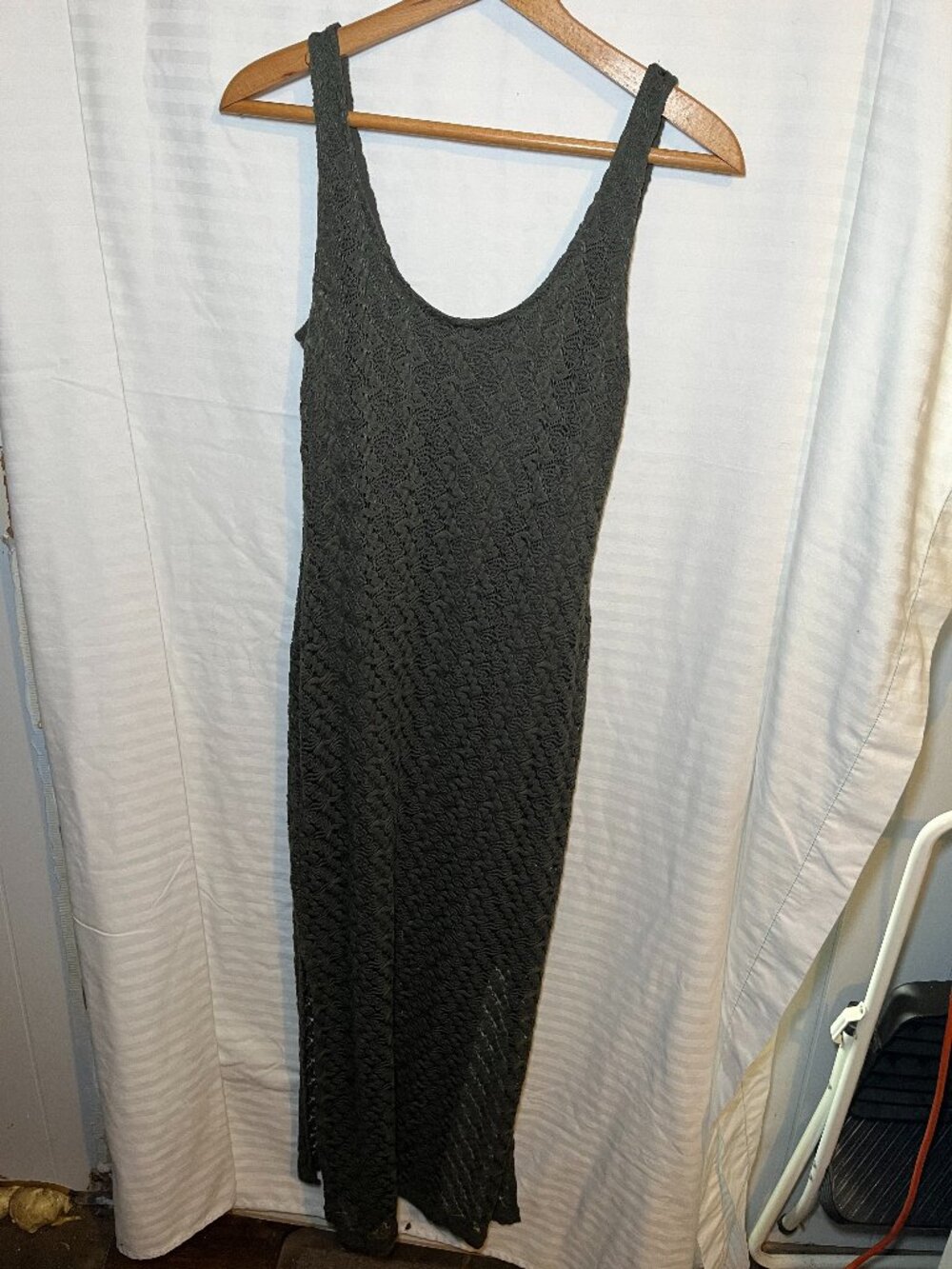 Apt 9 Olive Green Lace Sleeveless Bodycon Midi Dress Size Small